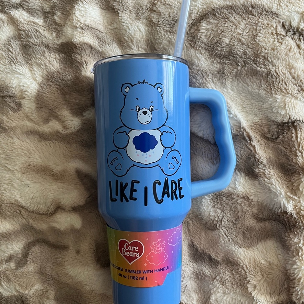 Care Bears Blue 'Like I Care' Insulated Tumbler with Handle